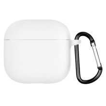 White Silicone Earphone Cover for AirPods 4 2024