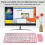Teclado e mouse ergonômicos sem fio OTVIAP rosa 8
