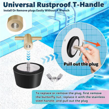 8 Pcs Rubber Pool Winter Plugs 25mm 32mm 38mm 51mm Pool Winterizing Plugs Pool Return Jet Plug for Inground & Above Pool