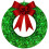 Christmas Wreath Metal LED Warm Light with Bow 1