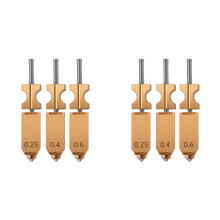 6pc Upgraded for Flashforge AD5X Quick-Detachable Hotend Nozzle Quick Release Nozzle 0.25/0.4/0.6MM 3D Printer Parts