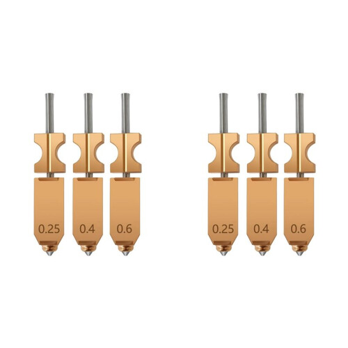 6pc Upgraded for Flashforge AD5X Quick-Detachable Hotend Nozzle Quick Release Nozzle 0.25/0.4/0.6MM 3D Printer Parts 1