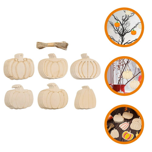 Wooden Pumpkin Cutouts Unfinished 30 pcs 1