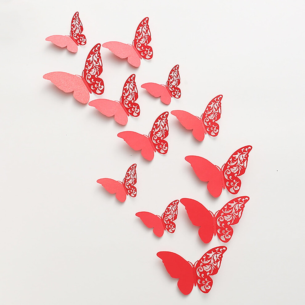 Peel And Stick Wallpaper Butterfly Sticker 3D Hollow Pearl 9314556499555
