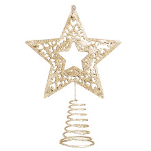 Étoile de Noël dorée à paillettes Gregiular pour sapin de Noël