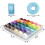 Polyester forviklede spoler med etui, 36 stk. assorterede farver 6