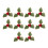 Artificial Holly Berry Picks with Green Leaves 10pcs 1