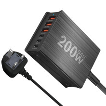 British Standard 200W PD Desktop Charger 6-Port
