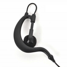 Headset with Coiled Cable and Clip-On Ear Mic for Two-Way