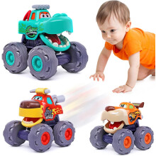 Carrinhos de brinquedo para meninos de 1 ano - Caminhões monstro de fricção,