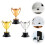 Wedstrijdtrofee, plastic, 3 stuks 6