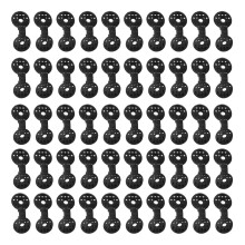 Clips ronds noirs pour toiles d'ombrage et d'aménagement paysager (50 pièces)