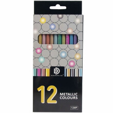 Black Wood Sketching Pencils Metallic Kids Art Set