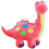 Kiddopark lyserød plys dinosaurlegetøj 35 cm 1