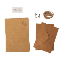 Vintage Kraft Letter Paper European Style 12 Sheets