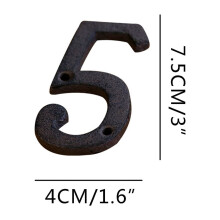 Huixinou wrought iron house number set