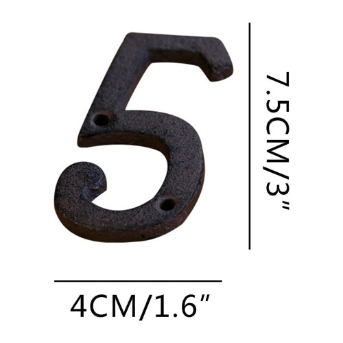 Huixinou wrought iron house number set