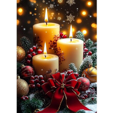 Christmas Diamond Painting Kit Round Drill 12x16 in