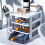 Office Storage Cabinet with 3-Tier Plastic Drawers 4