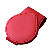 Huixinou Car Sun Visor Sunglass Hanger Clip Leather 1pc