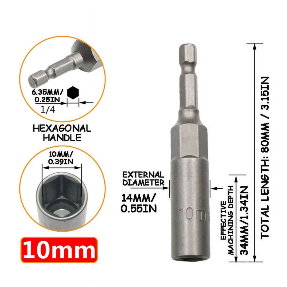 Hex Screwdriver Sleeve Deepened Inner Hex Nut Wrench 9314556976759
