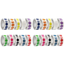 20000 Adesivi A Punti Colorati, 1000 Pezzi/Rotolo, 10 Etichette Adesive A Punti Circolari Colorati, Etichette di Codifica Rotonde per Ufficio, 13 mm