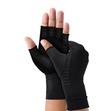 4X Arthritis Gloves Hand Support Wrist Brace for Swelling - Fingerless Compression Gloves Wrist Pain Support Women Men