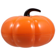 Pumpkin-shaped plastic storage box orange 1 pc
