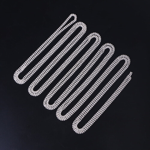 Chaîne à griffes en strass blanc 3 mm 12# 2