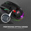 Aippl 2.4G wireless gaming mouse rechargeable 3 DPI 6