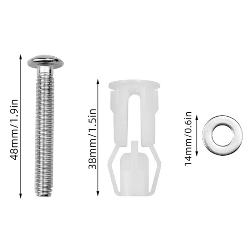 Edelstahl-Toilettendeckel- und Scharnierschrauben-Set 2