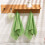 Asciugamani in cotone verdi, 35,5 x 76 cm, set da 2 3