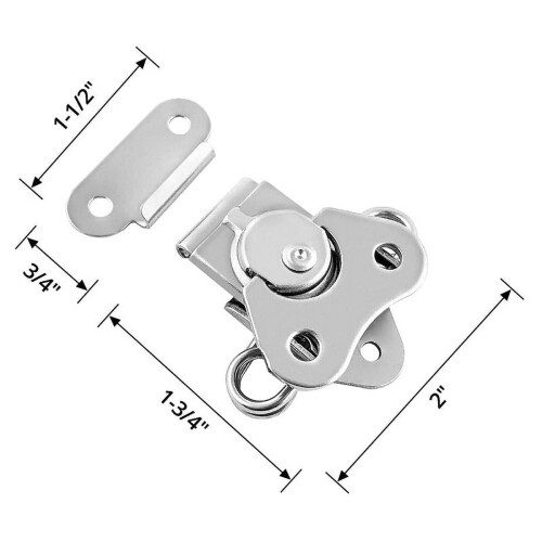 Rustfri stål drejelås med holder og fjeder4Pack 1