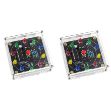 2X Elektronische Lucky Wheel DIY Kit Shake LED Loterijwiel Beginnersplezier PCB-Productiekit
