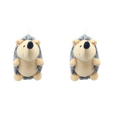2X Juguetes Chirriantes para Perros, Juguetes para Masticar para Perros de Peluche de Erizo, Juguetes Interactivos Duraderos para Perros Pequeños,
