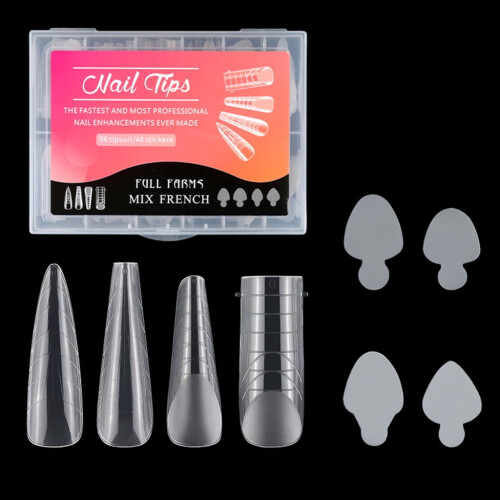 Nail Forms Set for Gel Extensions French Tip Full Cover