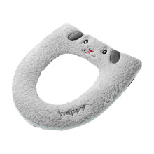 Toilet Seat Cover Polyester Cushioned Warm Universal