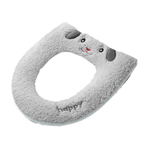 Toilet Seat Cover Polyester Cushioned Warm Universal