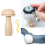 Kit de herramientas de madera para zurcir tipo hongo con mango curvo (1 pieza) 7
