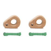2X Wooden Climbing Hangboard Portable Hangboard Finger Trainer Powerful Grip Strengthener Sturdy and Compact