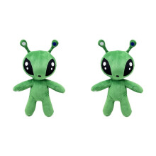 2X Alien-Plüschtier, Grüne Alien-Plüschpuppe, Weiches Alien-Kissen für die Kinderzimmerdekoration, Geschenk für Puppenliebhaber