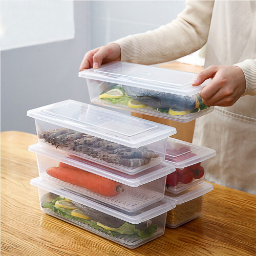 OOKWE stackable refrigerator organizer drawers with lids 1