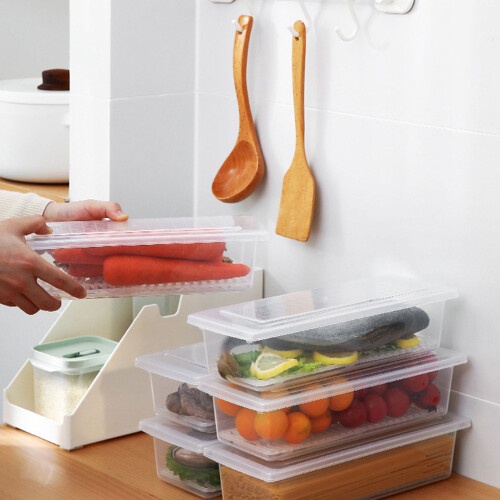 OOKWE stackable refrigerator organizer drawers with lids 2