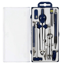 Metal Geometry Set for Students with Compass and Drafting