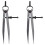 Leather Compass Steel Divider Wing 6 Inch 2pcs 1