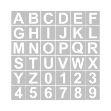 Htovila letter and number stencils 4 inch 36 pcs