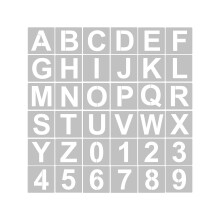 Letter and Number Stencils 3 inches 36 pcs