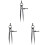 Leather Compass Steel Divider Wing 6 Inch 3pcs 1