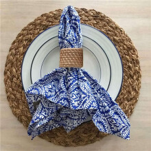 8pcs Woven Rattan Napkin Rings Set Handmade Natural Wicker Napkin Rings Napkins Holder for Party Banquet Dinner