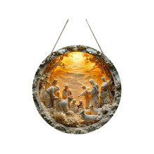 Christmas wooden pendant decoration 1 piece